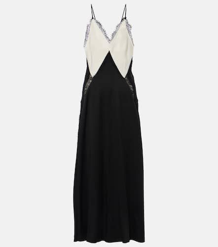 Lace-trimmed crÃªpe satin slip dress - Victoria Beckham - Modalova