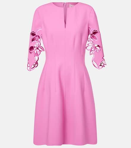 Robe midi brodée en laine mélangée - Oscar de la Renta - Modalova