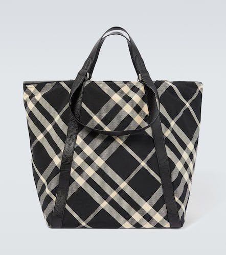 Borsa Check Large con pelle - Burberry - Modalova