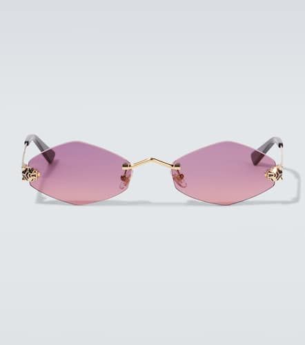 Eckige Sonnenbrille - Cartier Eyewear Collection - Modalova