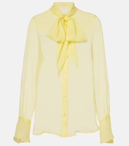 Sheer tie-neck silk chiffon blouse - Nina Ricci - Modalova