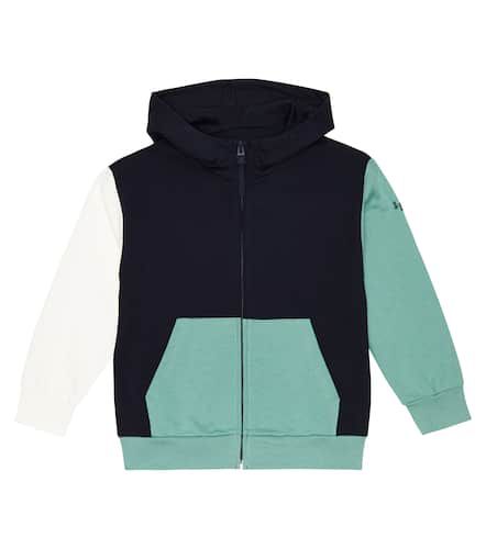 Colorblocked cotton zip-up hoodie - Il Gufo - Modalova