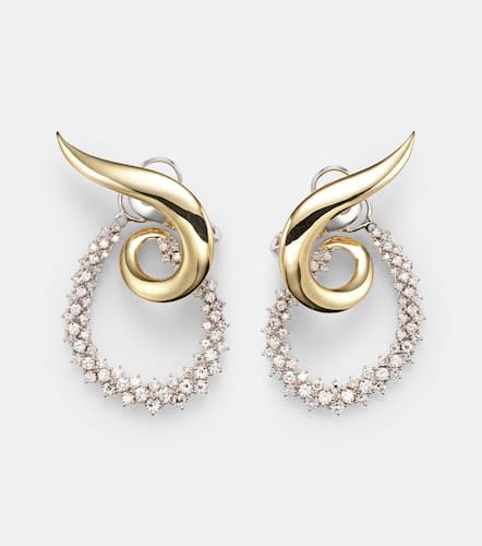 Pendientes Golden Strada de oro de 18 ct con diamantes - Yeprem - Modalova