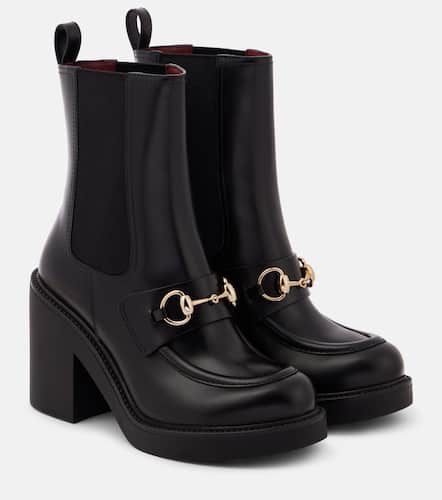 Botas Chelsea Horsebit de piel - Gucci - Modalova