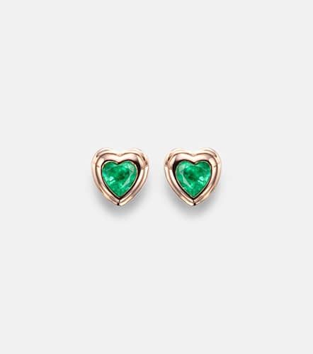 Kt rose earrings with emeralds - Shay Jewelry - Modalova