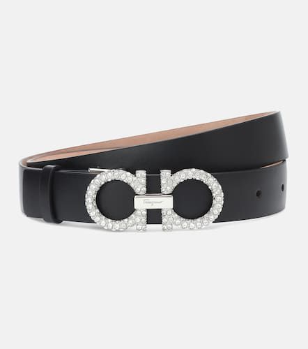Gancini embellished leather belt - Ferragamo - Modalova