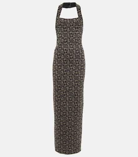 Monogram jacquard maxi dress - Balmain - Modalova