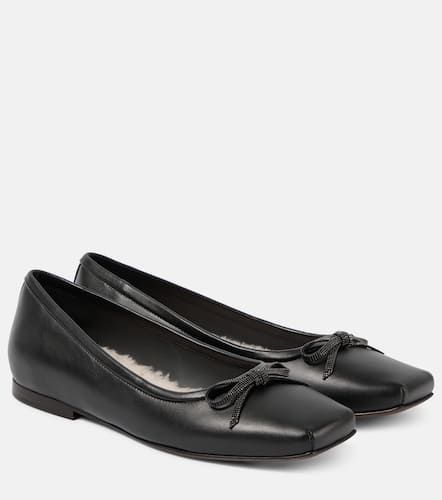 Ballerinas Monili aus Leder - Brunello Cucinelli - Modalova