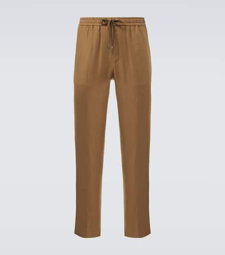 Moncler Linen straight pants - Moncler - Modalova