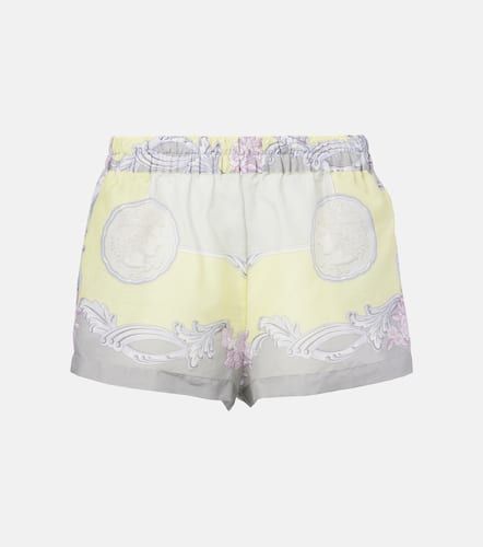 Medusa Cameo semi-sheer cotton and silk shorts - Versace - Modalova