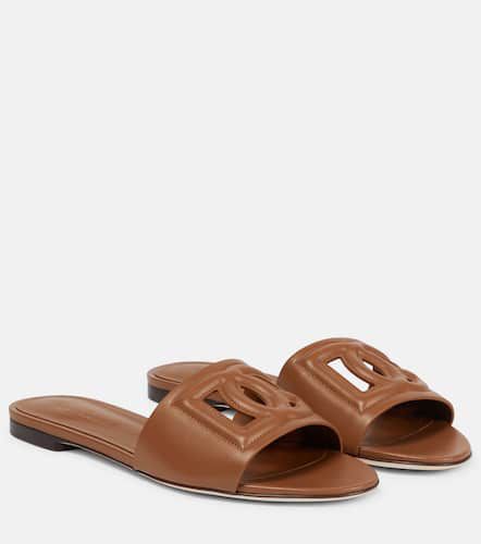 Dolce&Gabbana DG leather slides - Dolce&Gabbana - Modalova