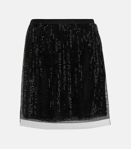 Crystal-embellished tulle miniskirt - Prada - Modalova