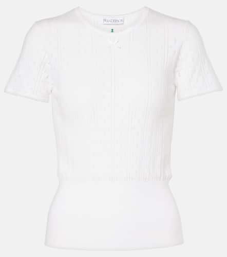 Pointelle cotton and cashmere top - JW Anderson - Modalova