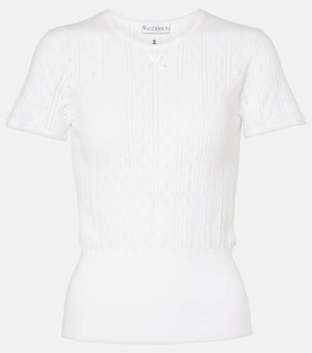 Pointelle cotton and cashmere top - JW Anderson - Modalova