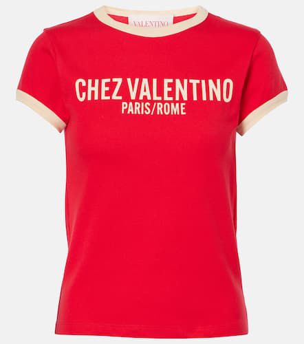 Camiseta de jersey de algodón estampada - Valentino - Modalova