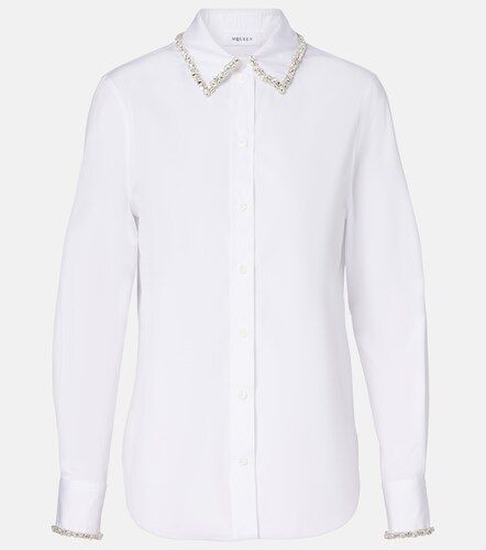 Camisa de popelín de algodón adornada - McQueen - Modalova