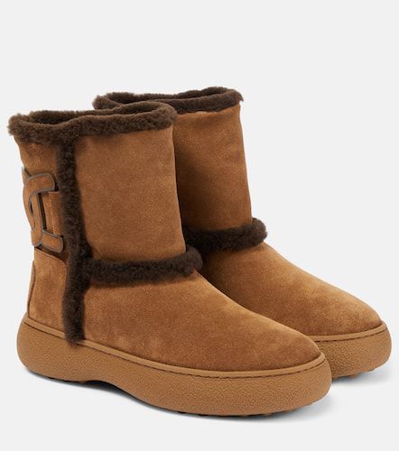 Kate suede and shearling ankle boots - Tod's - Modalova