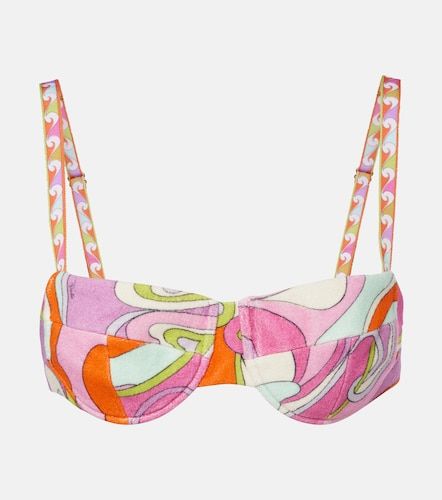 Orchidee cotton terry bikini top - Pucci - Modalova