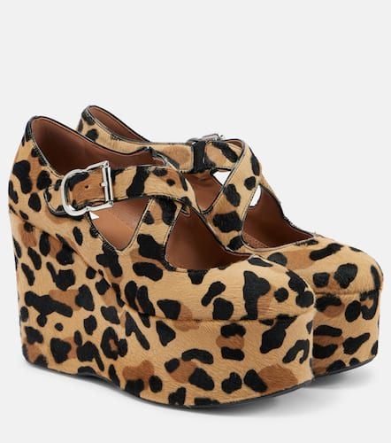 Alaïa Wedges Criss Cross aus Kalbshaar - Alaia - Modalova