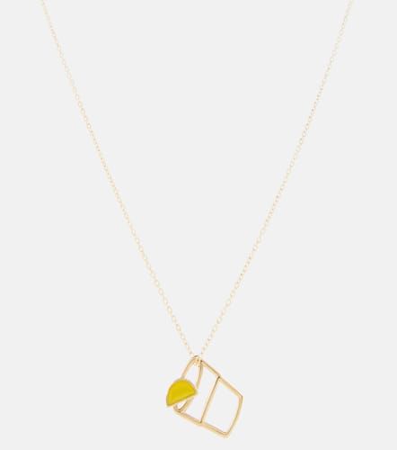 Halskette Tequila aus 9kt Gelbgold mit Emaille - Aliita - Modalova