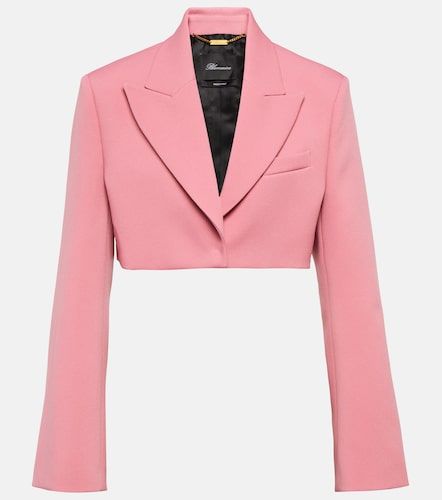 Blumarine Cropped crepe blazer - Blumarine - Modalova