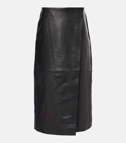 Hedi leather wrap skirt - The Frankie Shop - Modalova