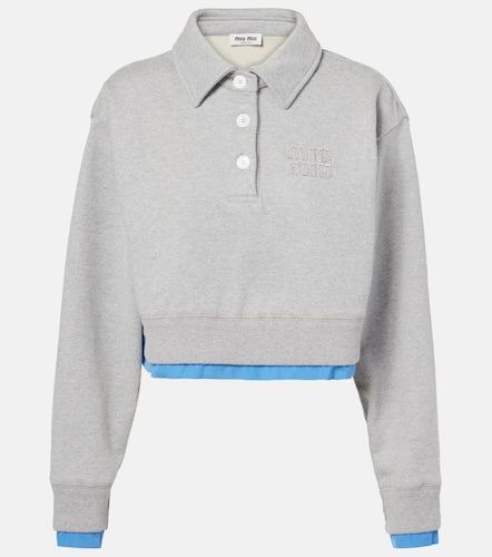 Miu Miu Cropped cotton polo sweater - Miu Miu - Modalova