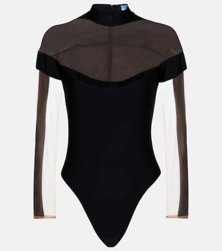 Mugler Body dolcevita in mesh - Mugler - Modalova