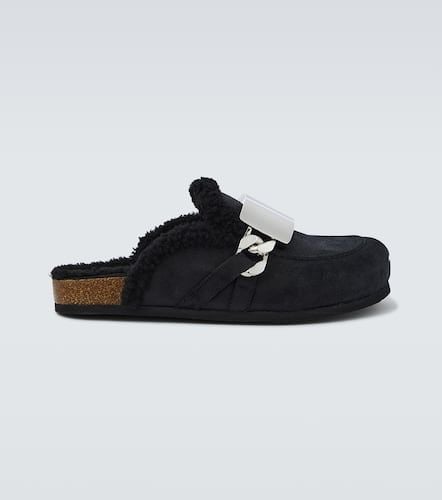 Plaque chain suede mules - JW Anderson - Modalova