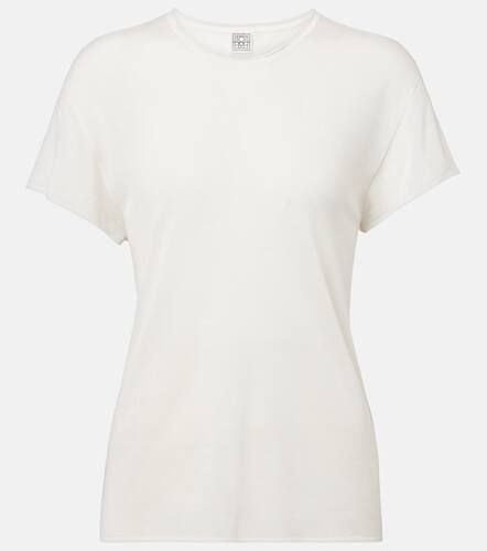 Toteme Knitted silk T-shirt - Toteme - Modalova