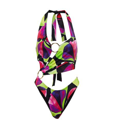 Printed asymmetric swimsuit - Louisa Ballou - Modalova