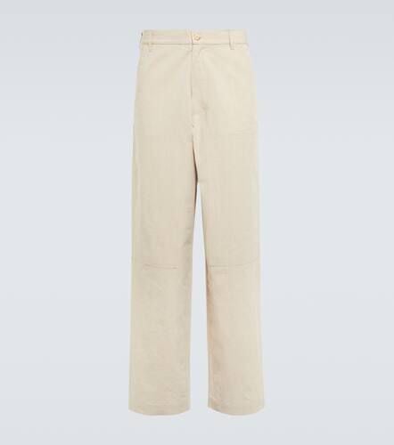 Cotton-blend canvas wide-leg pants - Commas - Modalova