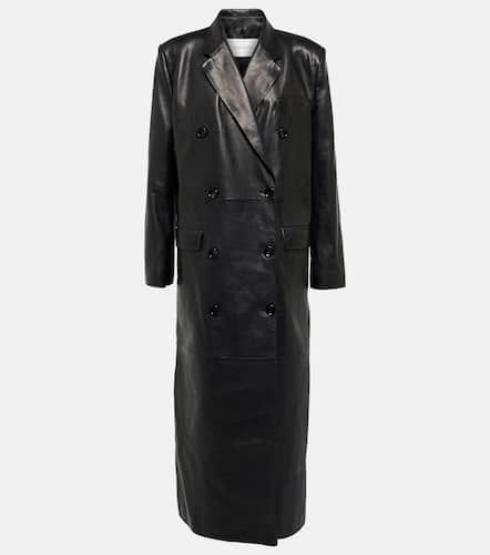 Double-breasted leather coat - Magda Butrym - Modalova