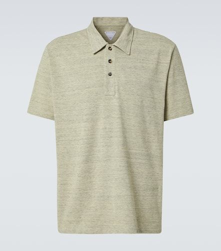 Embroidered cotton pique polo shirt - Bottega Veneta - Modalova