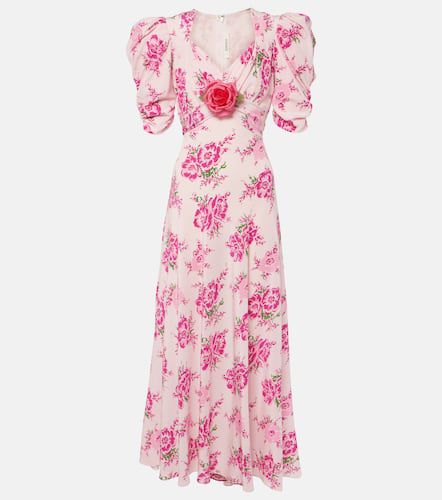 Floral-appliquÃ© puff-sleeve silk gown - Rodarte - Modalova