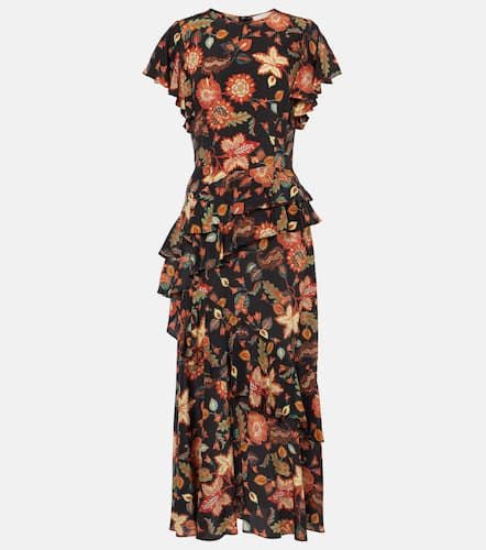 Amaia floral crÃªpe de chine midi dress - Ulla Johnson - Modalova