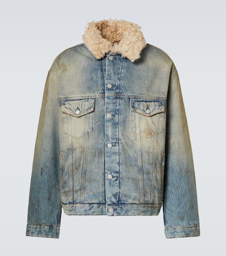 Chaqueta de denim con pelo sintético - Acne Studios - Modalova