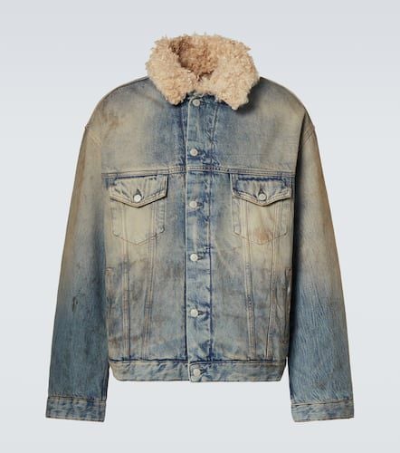 Jeansjacke mit Faux Shearling - Acne Studios - Modalova