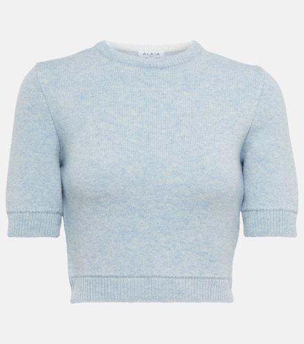 AlaÃ¯a Wool crop sweater - Alaia - Modalova