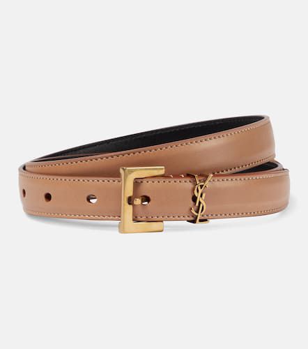 Cassandre slim leather belt - Saint Laurent - Modalova
