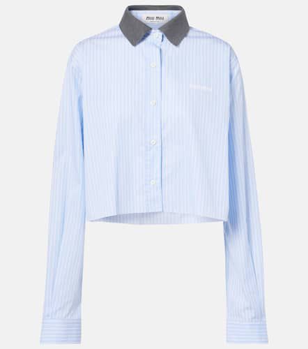 Miu Miu Cropped cotton shirt - Miu Miu - Modalova