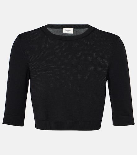 Saint Laurent Crop top de lana - Saint Laurent - Modalova