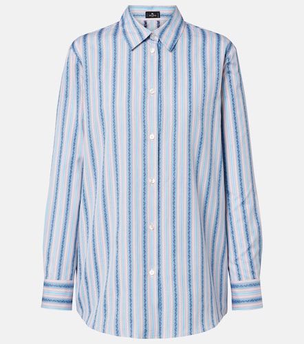 Camisa de algodón a rayas con paisley - Etro - Modalova
