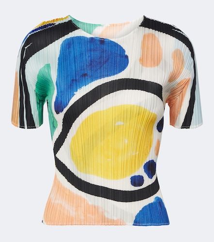 Roll pleated printed top - Pleats Please Issey Miyake - Modalova