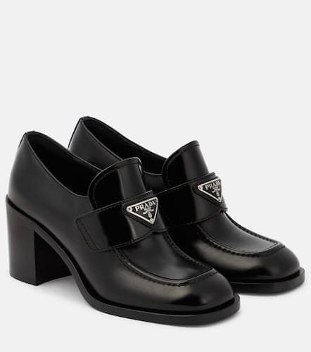 Chocolate Flow leather loafer pumps - Prada - Modalova