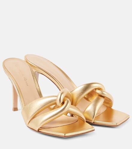 Amour 85 metallic leather mules - Gianvito Rossi - Modalova