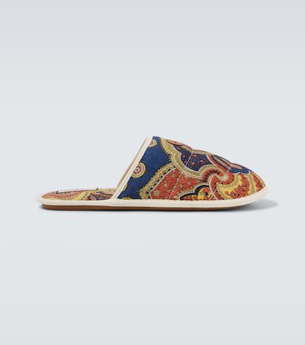 Slippers de denim con paisley - Valentino Garavani - Modalova