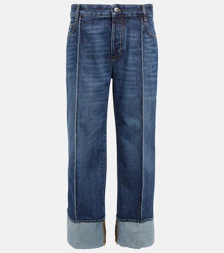 High-Rise Cropped Straight Jeans - Bottega Veneta - Modalova