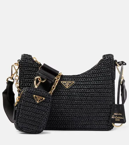 Small crochet raffia shoulder bag - Prada - Modalova