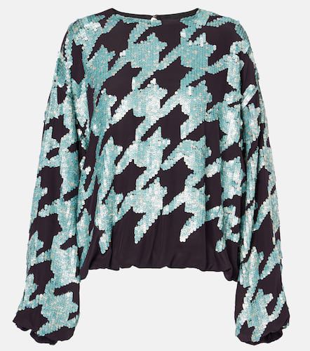 Sudadera de seda con pata de gallo - Dries Van Noten - Modalova